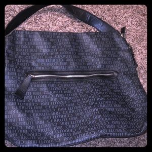 Authentic Cerruti 1881 black shoulder handbag